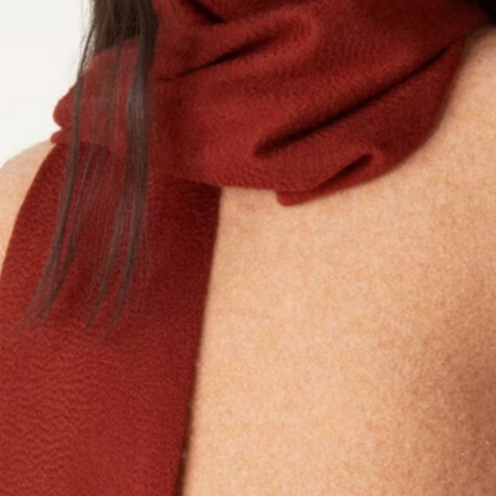 Loro Piana_Piccolo_ burgundy scarf 🧣